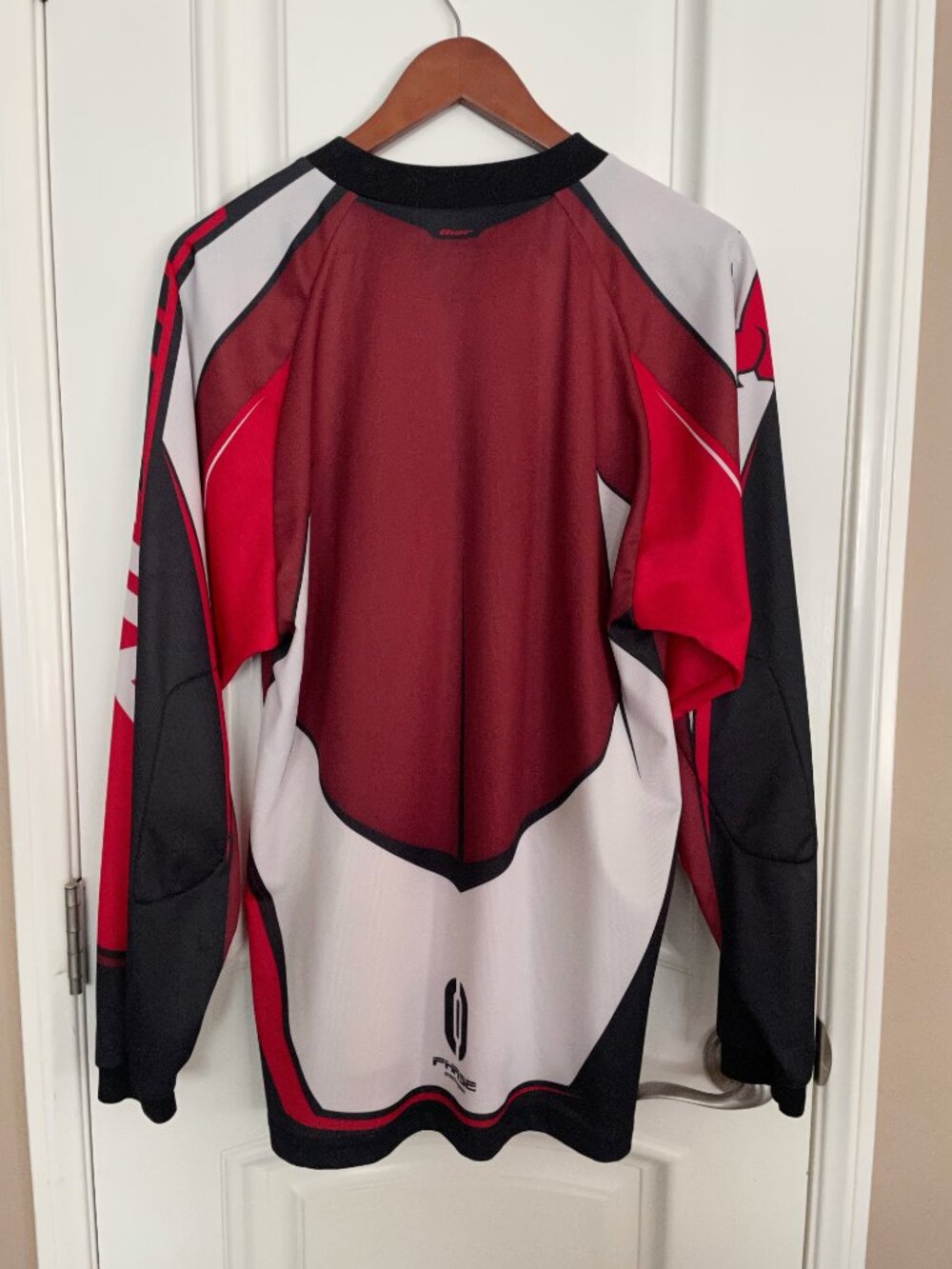 Thor Vintage Red & Black Motocross Race Style Jersey Size Small Men’s - Picture 3 of 8